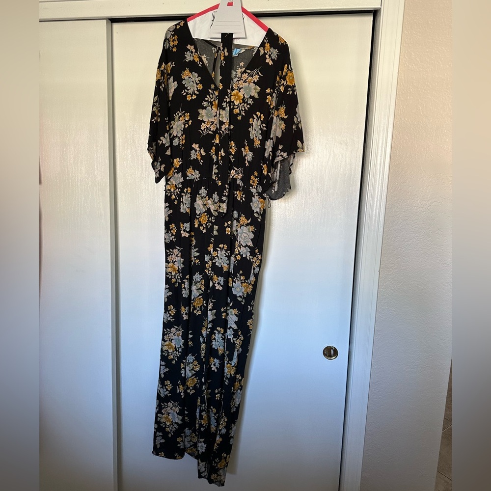 Floral Black jumpsuit